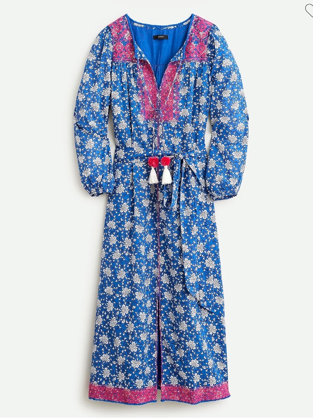 J Crew Belted tunic dress in night sky block print